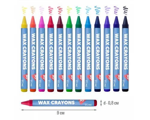 Набір воскових олівців 12 шт Line Friends YES (590141)