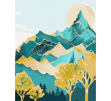 Картина за номерами Гірський ландшафт з фарбами металік 40x50 Идейка (KHO5104)