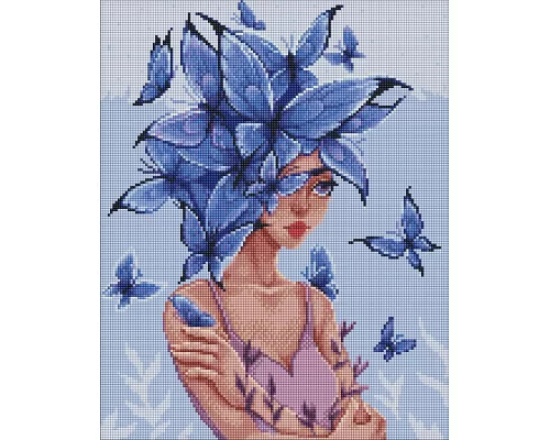 Алмазна мозаїка Думки-метелики з голограмними стразами lien_illustration 40х50 Ідейка (AMO7657)