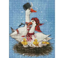 Алмазная мозаика Большая семья с голограммными стразами Светлана Теренчук 40х50 Идейка (AMO7633)