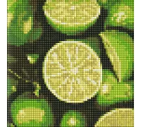 Алмазна мозаїка без підрамника - Соковитий лайм 20x20 Ідейка (AMC7708)