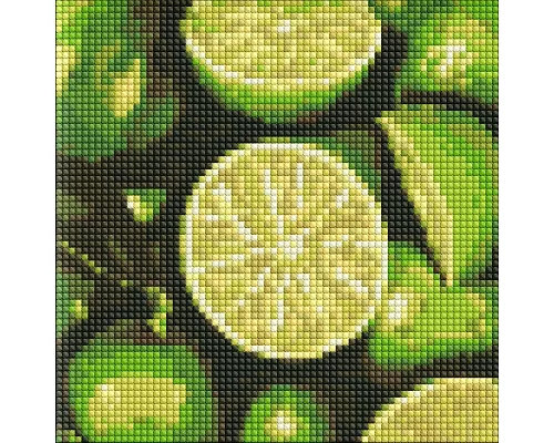 Алмазна мозаїка без підрамника - Соковитий лайм 20x20 Ідейка (AMC7708)