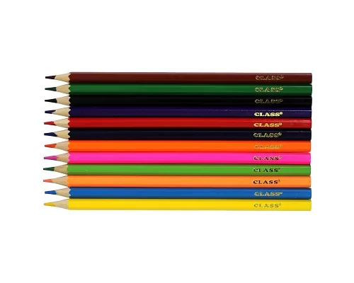 Набір кольорових олівців 12 кольорів CLASS PREMIUM (1612)