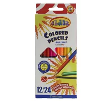 Набор цветных карандашей двухсторонние 12 шт. 24 цвета CLASS PREMIUM (1612/24)