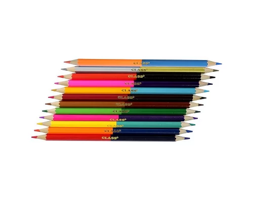 Набір кольорових олівців двосторонніх 12 шт 24 кольору CLASS PREMIUM (1612/24)