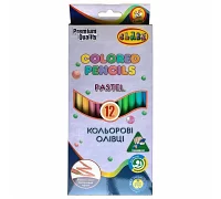 Набір кольорових олівців тригранні 12 кольорів CLASS PASTEL (1712C)