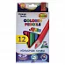 Набор цветных карандашей трехгранные 12 цветов + точилка CLASS JUMBO (1812C)
