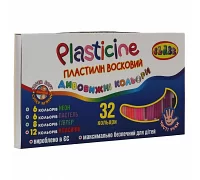 Пластилин СLASS Чистые руки MINI 32 цвета + стек 360 г ECO (7656C)