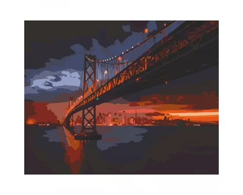 Картина за номерами Golden Gate Bridge 40х50 см АРТ-КРАФТ (11003-AC)