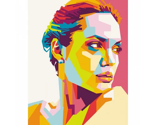 Картина за номерами Анджеліна Джолі 40х50 см АРТ-КРАФТ (10296-AC)