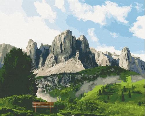 Картина за номерами Доломітові Альпи 40х50 см АРТ-КРАФТ (10555-AC)