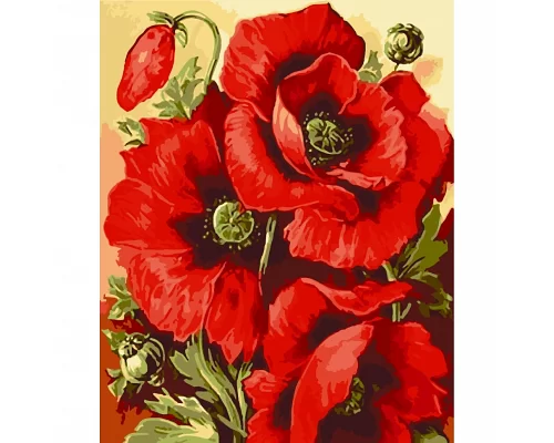 Картина за номерами Маковий цвіт 40х50 см АРТ-КРАФТ (13129-AC)