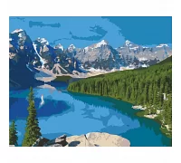 Картина за номерами Озеро Марейн, Канада 40х50 см АРТ-КРАФТ (10587-AC)