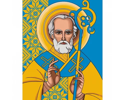 Картина за номерами Патріотична Святий Миколай 40х50 см АРТ-КРАФТ (10023-AC)