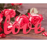 Картина за номерами Троянди кохання 40х50 см АРТ-КРАФТ (12118-AC)