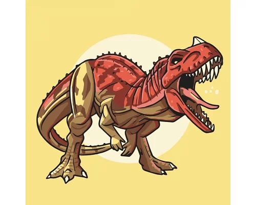 Розпис на полотні Динозавр Цератозавр 30х30 см АРТ-КРАФТ (15012-AC)