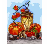 Картина за номерами SANTI Осінній натюрморт з гарбузами 40*50см метал. фарби (954684)