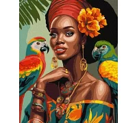 Картина по номерам Африканская модница  art_selena_ua 40х50 Идейка (KHO8330)