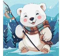 Картина за номерами Зимова рибалка  art_selena_ua 30х30 Ідейка (KHO6533)