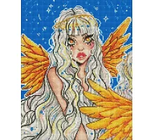 Алмазная мозаика без подрамника Сказочный ангел с голограммными стразами (АВ)  nila_art_art 40х50 Идейка