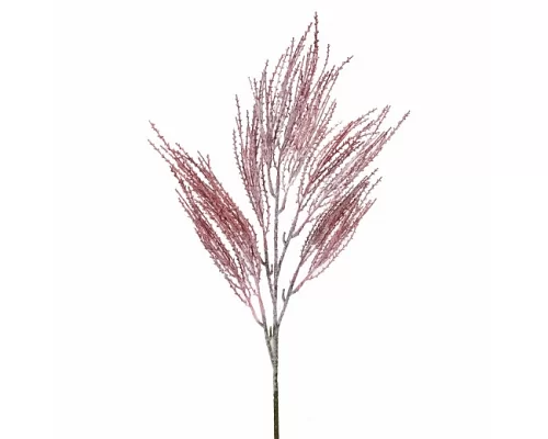 Гілка декоративна Yes! Fun Пампасна трава, рожева, засніжена, 84 см (974808)