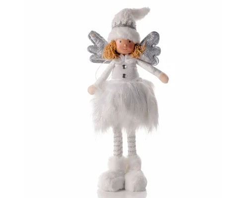 Новогодняя мягкая Novogod'ko Ангел в белом 52 см LED крила (974830)