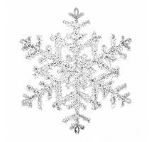Сніжинка декоративна Novogod'ko 20 см пластик іній (974875)