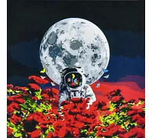 Картина за номерами Космонавт на місяці 50х50 см Strateg (AA012)