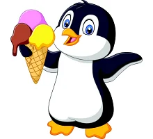 Картина за номерами Пінгвін з морозивом 30х30 см Strateg (ES212)