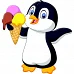 Картина за номерами Пінгвін з морозивом  30х30 см Strateg (ES212)
