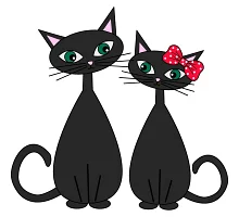 Картина за номерами Кохання чорних котів 30х30 см Strateg (ES165)