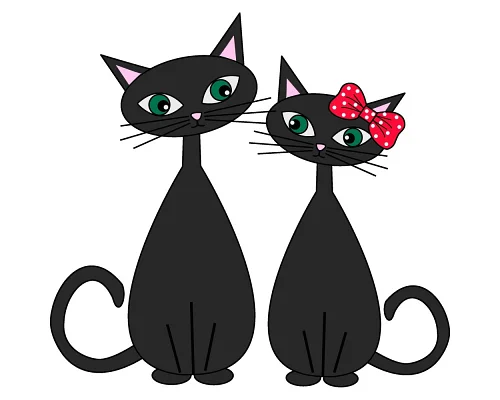 Картина за номерами Кохання чорних котів 30х30 см Strateg (ES165)