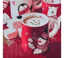 Картина за номерами Різдвяна кружка з солодощами 40х40 смStrateg (SK063)
