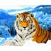 Картина за номерами Тигр у засніжених горах 40х50 см Strateg (GS1583)