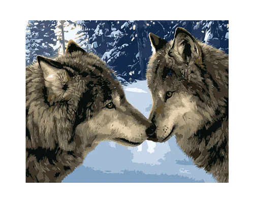 Картина за номерами Вовки  40х50 см Strateg (GS1582)