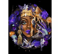 Картина по номерам Африканська краса метал. фарби 40*50 см SANTI (954726)