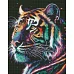 Алмазная мозаика Фантастический тигр с голограммными стразами (AB) 40х50 Идейка (AMO7742)