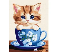 Картина за номерами Бешкетне кошеня 30х40 Ідейка (KHO6544)