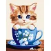 Картина по номерам Озорной котенок 30х40 Идейка (KHO6544)