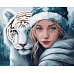 Картина по номерам Зимнее тепло с тигром 40х50 Идейка (KHO8342)