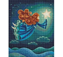 Алмазна мозаїка Зоряний янгол 40х50 Ідейка (AMO7569)