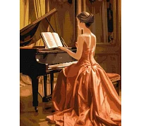 Картина по номерам Великолепная пианистка 40х50 Идейка (KHO8325)