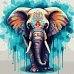 Картина по номерам Чудесный слон 40х40 Идейка (KHO6558)