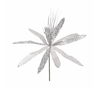 Цветок декоративный Yes! Fun Рождественская звезда серебряный, 40 см код: 974818