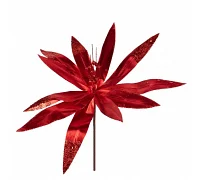 Цветок декоративный Yes! Fun Рождественская звезда красный, 40 см код: 974819