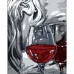 Картина за номерами c алмазной мозайкой Девушка и вино 40*50 см. SANTI (954679)