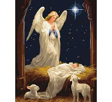 Картина по номерам  Под защитой ангела на Рождество 40x50 Идейка (KHO8368)