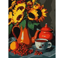 Картина за номерами Чаювання восени 40x50 Ідейка (KHO5678)