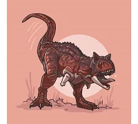 Картина за номерами дитяча динозавр Карнотавир 30х30 см АРТ-КРАФТ (15026-AC)