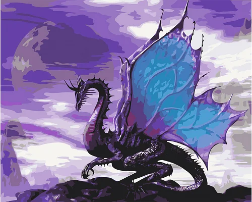 Картина по номерам Дракон с крыльями 40*50 (LW065)